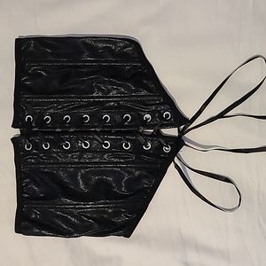 Black corset with zipper back